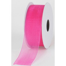Organza Ribbon , Fuchsia, 3/8 Inch x 25 Yards (1 Spool) SALE ITEM