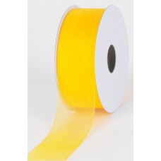 Organza Ribbon , Light Gold, 1/4 Inch x 25 Yards (1 Spool) SALE ITEM