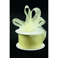 Organza Ribbon , Baby Maize, 1.5 Inch x 25 Yards (1 Spool) SALE ITEM