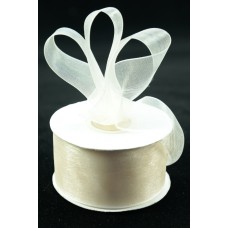 Organza Ribbon , Ivory, 1.5 Inch x 25 Yards (1 Spool) SALE ITEM