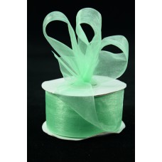 Organza Ribbon , Mint, 1.5 Inch x 25 Yards (1 Spool) SALE ITEM