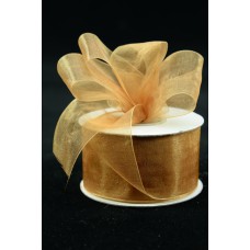 Organza Ribbon , Old Gold, 1.5 Inch x 25 Yards (1 Spool) SALE ITEM