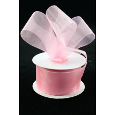 Organza Ribbon , Pink, 1.5 Inch x 25 Yards (1 Spool) SALE ITEM