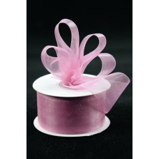 Organza Ribbon , Rosy Mauve, 1.5 Inch x 25 Yards (1 Spool) SALE ITEM