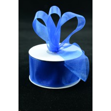 Organza Ribbon , Royal, 1.5 Inch x 25 Yards (1 Spool) SALE ITEM