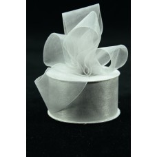 Organza Ribbon , Silver, 1.5 Inch x 25 Yards (1 Spool) SALE ITEM