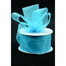 Organza Ribbon , Turquoise, 1.5 Inch x 25 Yards (1 Spool) SALE ITEM