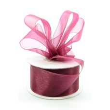 Organza Ribbon , Wine, 1.5 Inch x 25 Yards (1 Spool) SALE ITEM