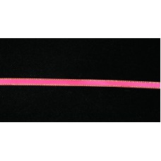 Double Face Satin Ribbon With Gold Edge, Fuchsia, 1/4 Inch x 50 Yards (1 Spool) SALE ITEM