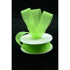 Organza Ribbon , Apple Green, 1.5 Inch x 25 Yards (1 Spool) SALE ITEM
