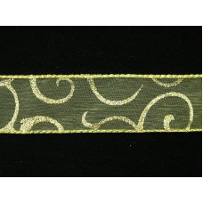 1.5 Inch Wired Gold Metallic Christmas Ribbon (50 Yards) SALE ITEM