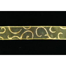 1.5 Inch Wired Gold Metallic Christmas Ribbon (50 Yards) SALE ITEM