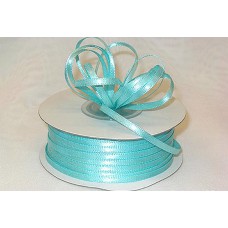 Double Faced Satin Ribbon , Aqua, 1/8 Inch x 100 Yards (1 Spool) SALE ITEM