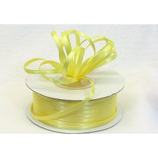 Double Faced Satin Ribbon , Yellow, 1/8 Inch x 100 Yards (1 Spool) SALE ITEM