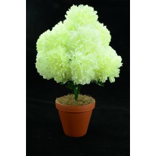 Ivory with a Slight Green Tint Carnation-Mum Bush x12  (Lot of 1) SALE ITEM