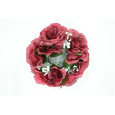 Burgundy Candle Ring for Pillar Candle (Lot of 1) SALE ITEM