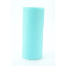 6 Inches Wide x 25 Yard Tulle, Aqua (1 Spool) SALE ITEM