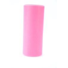 6 Inches Wide x 25 Yard Tulle, Hot Pink (1 Spool) SALE ITEM