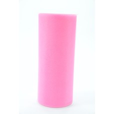 6 Inches Wide x 25 Yard Tulle, Paris Pink (1 Spool) SALE ITEM