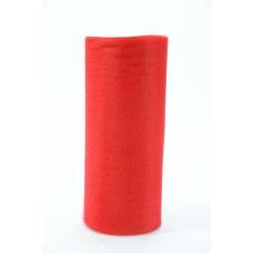 6 Inches Wide x 25 Yard Tulle, Red (1 Spool) SALE ITEM