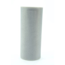 6 Inches Wide x 25 Yard Tulle, Silver (1 Spool) SALE ITEM
