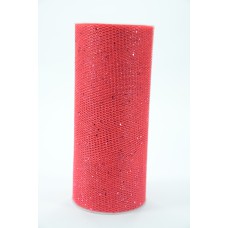 6 Inch Wide x 10 Yard Net, Coral Glittered (1 Spool) SALE ITEM