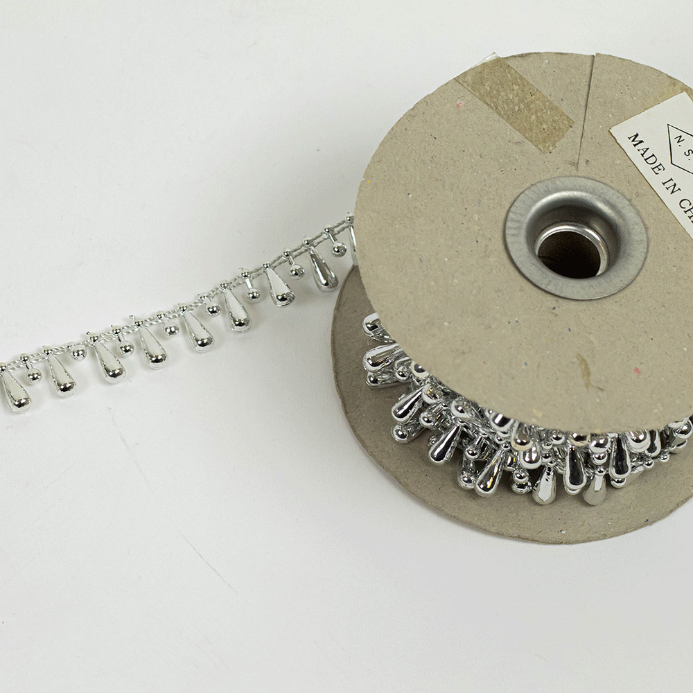 3-8mm Faux Pearl Bead String Metallic Crystal Trim Spool Accent