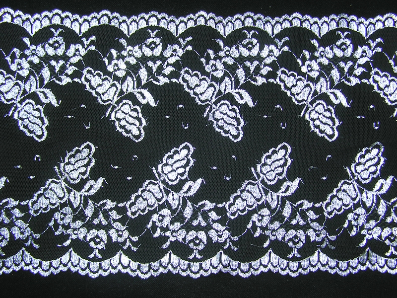 Beautiful black galloon lace. Non Stretch. 135mm/ 5.25 inches wide