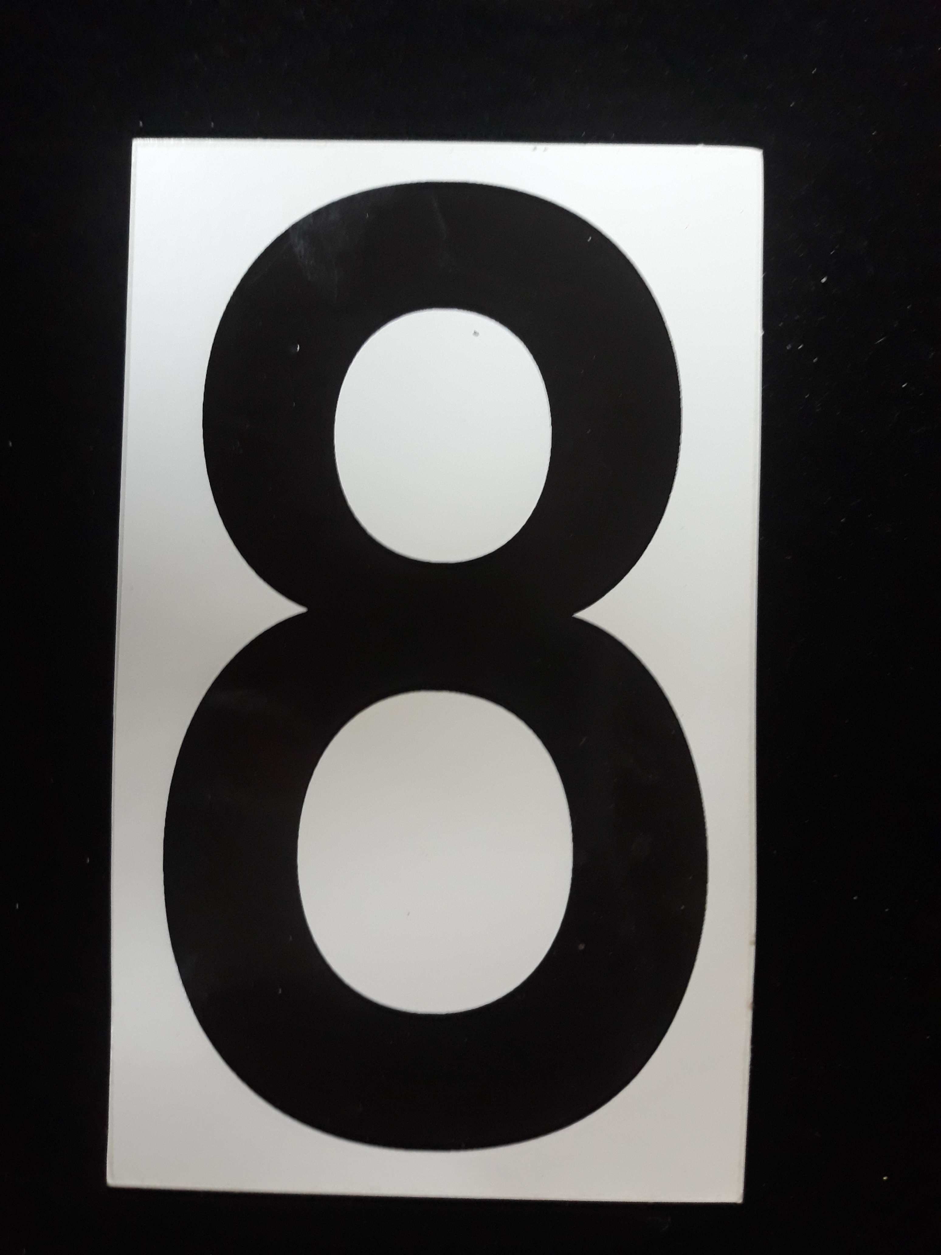 5" Sticker Decals Vinyl Adhesive Address Numbers Black & White No 0 Pack of 10 