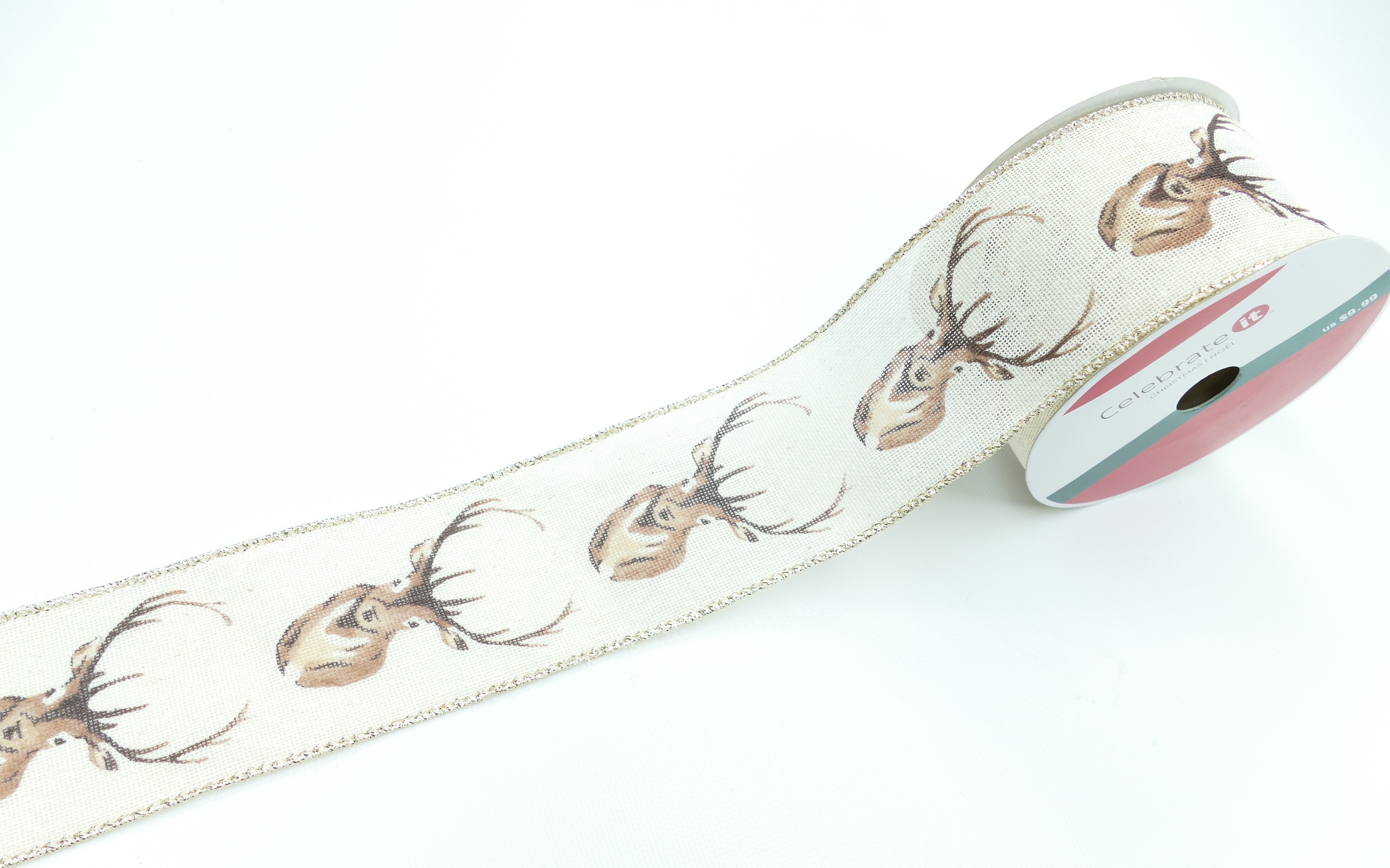 Reliant 2.5 x 10yd. Wired Cow Print Ribbon