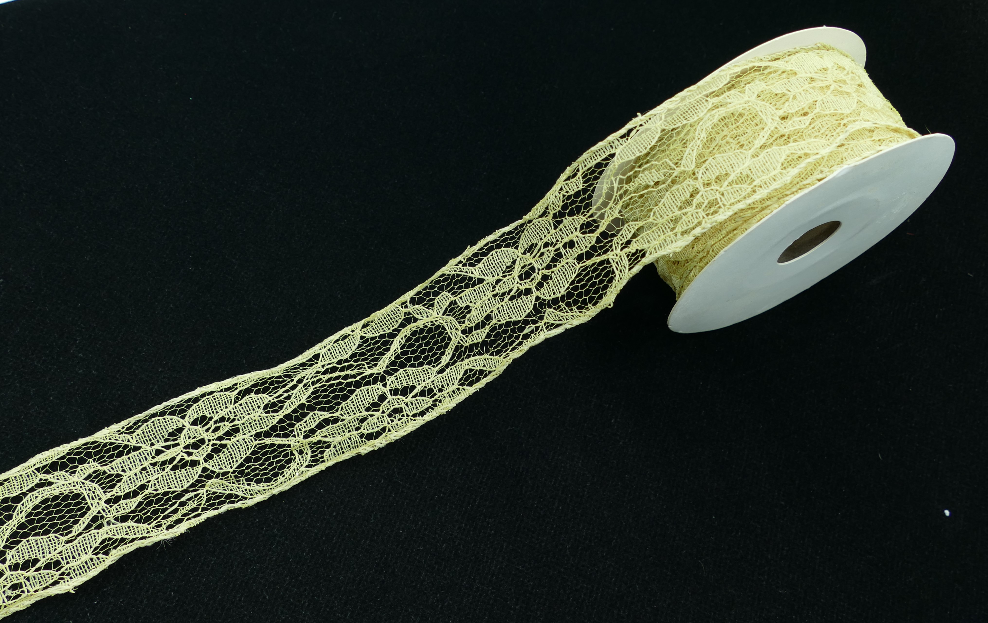 Lace Ribbon in Ivory - 4 Wide x 10 yds.