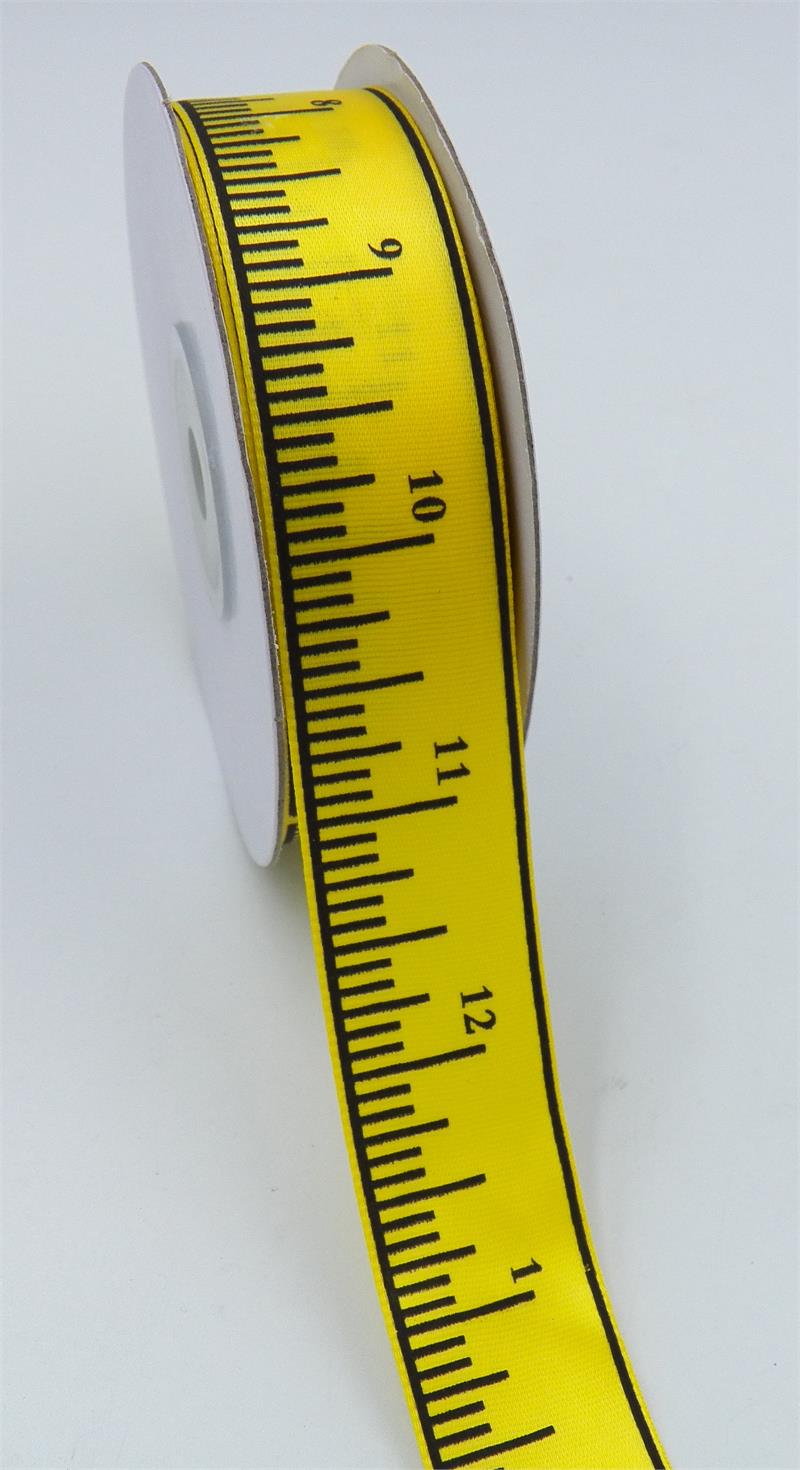 Tape Measure Ruler Satin Ribbon 7/8 inches wide