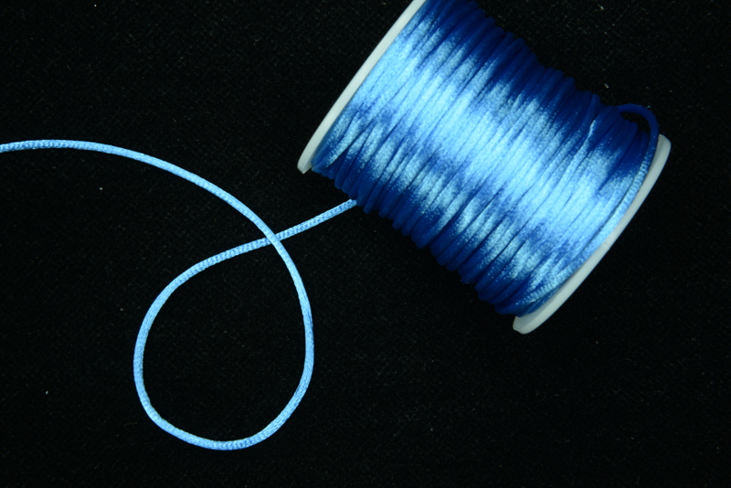 Satin Cord, thickness 2 mm, dark blue, 50 m/ 1 roll