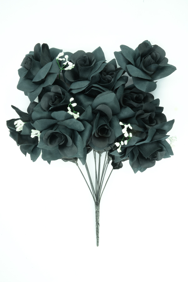 Orange and Black Artificial Flowers Bouquet Corsage Silver Choose Products 