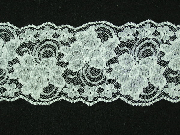 Wrights Stretch Galloon Lace, 1-1/4 X 12 Yds, White