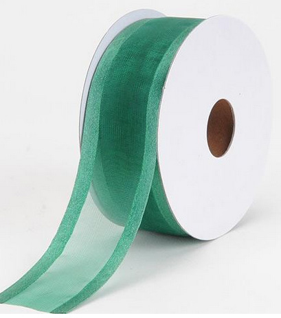 1.5" Plain Sheer Organza Nylon Ribbon 25 Yards Aqua 