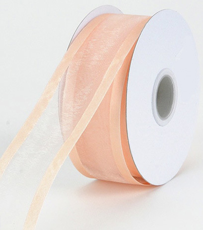 1/2 Peach Silk Ribbon