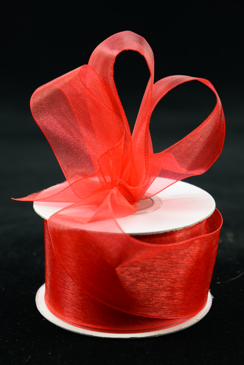 red organza ribbon