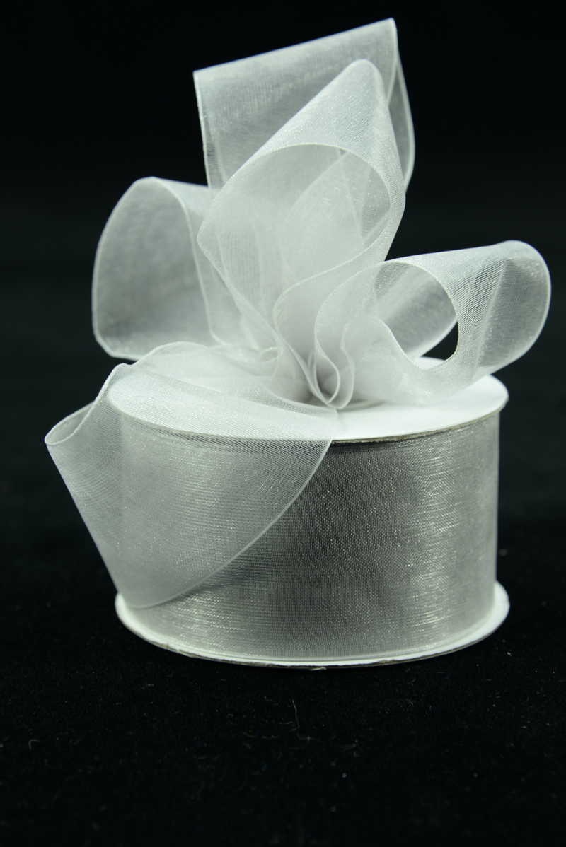 silver organza ribbon