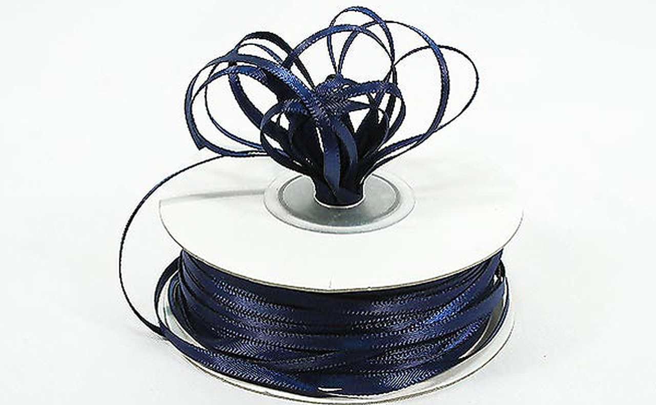 Ribbli Cobalt Blue Satin Ribbon Double Faced Satin 1 Inch x