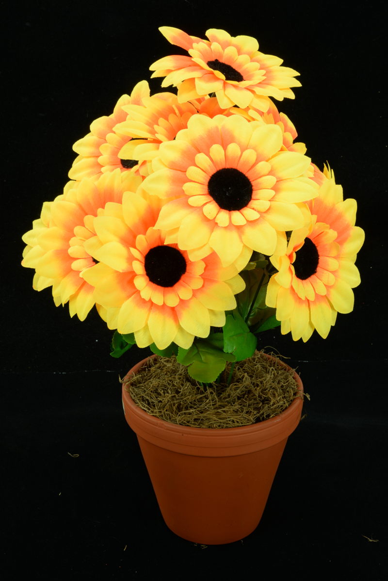 SUNSHINE Yellow & Green Mix 7 Styles = 17 PAPER & SILK Flowers 5-50mm across VB5 