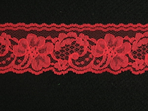 2 Inch Flat Lace, Red (400 Yards - FULL SPOOL) MADE IN USA