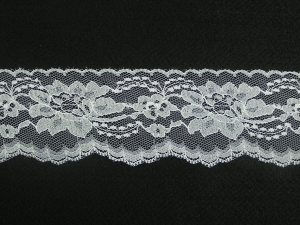 3 inch Flat Lace, white (23.5 yards) MADE IN USA - NO FURTHER DISCOUNT