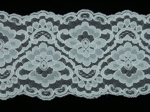 5.125 Inch Flat Double Edge Galloon Lace, Ivory (140 YARDS - FULL SPOOL) MADE IN USA