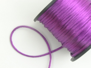Round Satin Cord, Purple, 1/16 Inch x 50 Yards (1 Spool) SALE ITEM