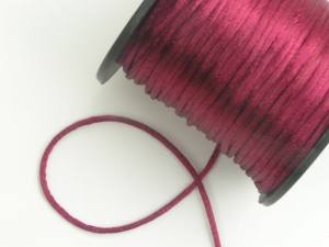 Round Satin Cord, Wine, 1/16 Inch x 50 Yards (1 Spool) SALE ITEM