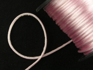 Round Satin Cord, Lt. Pink, 1/16 Inch x 50 Yards (1 Spool) SALE ITEM
