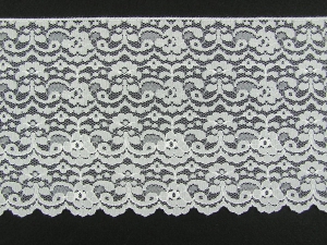 7.25 inch Flat Lace, Ivory (25 yards) MADE IN USA
