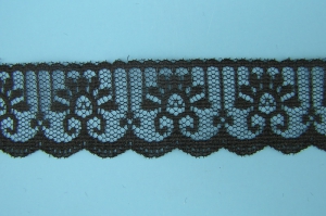 1.25 Inch Flat Lace, Black (517 Yard - FULL SPOOL) MADE IN USA