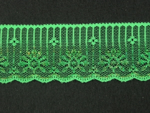 2 inch Flat Lace, emerald iridescent (347-yard FULL SPOOL) MADE IN USA